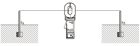 二点法测量接地电阻接线图